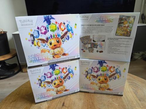 Pokémon Prismatic Evolutions Elite Trainer Box - 5 stuks, Hobby en Vrije tijd, Verzamelkaartspellen | Pokémon, Nieuw, Boosterbox