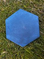 Hexagon blauw keramiek tegeltje, Ophalen, Minder dan 20 cm, Zo goed als nieuw, Minder dan 5 m²