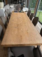 Robuuste Houten Eettafel - 10 Persoons, Ophalen, 100 tot 150 cm, 200 cm of meer, Zo goed als nieuw