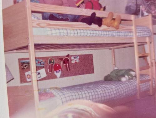 stapelbed grenen kan ook als 2 afzonderlijke bedden, Huis en Inrichting, Slaapkamer | Stapelbedden en Hoogslapers, Gebruikt, Stapelbed