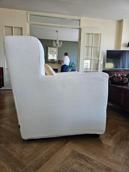 Luxe fauteuil(s) crème van uitstekende kwaliteit, Huis en Inrichting, Fauteuils, Zo goed als nieuw, Stof, 75 tot 100 cm, 75 tot 100 cm