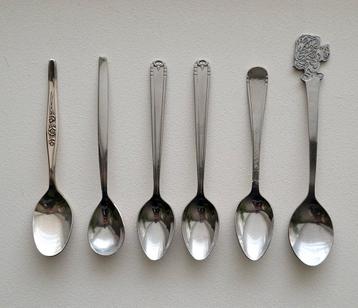 6 Theelepeltjes diverse modellen Jaren 60-70 Sola, Gero beschikbaar voor biedingen