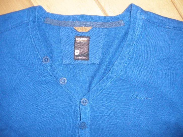 CHASIN' t- shirt trui kobalt blauw maat XL, Kleding | Heren, Truien en Vesten, Zo goed als nieuw, Maat 56/58 (XL), Beige, Ophalen of Verzenden