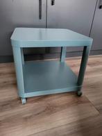 Bijzettafel 50x50 blauwgroen TINGBY van IKEA, Rond, 45 tot 60 cm, Minder dan 55 cm, Zo goed als nieuw