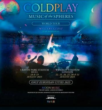Coldplay concert zitplaats ticket beschikbaar voor biedingen