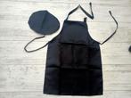 zwarte kinderschort / kinder schort met koksmuts - nieuw, Ophalen, Nieuw, Zwart, Schort