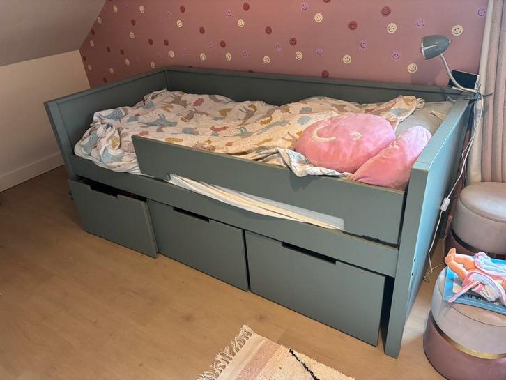 Europe Baby Ralph Bedbank incl. Laden en uitvalbeveiliging, Kinderen en Baby's, Kinderkamer | Bedden, Zo goed als nieuw, 180 cm of meer