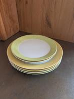 6 borden van Arzberg Tric Sieger Design groen-geel, Huis en Inrichting, Keuken | Servies, Ophalen, Gebruikt, Bord(en), Overige stijlen