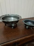 Fruitschaal en asbak,  tin, Ophalen