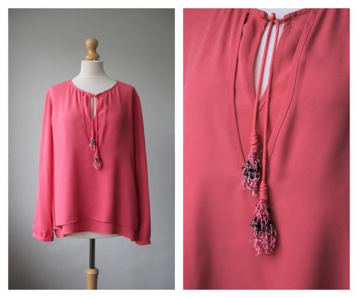 Stroke - nieuwstaat blouse / koraal roze / maat 44, Kleding | Dames, Blouses en Tunieken, Zo goed als nieuw, Maat 42/44 (L), Roze