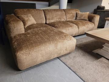 *OPRUIMING* Longchair Kiki 280x160 cm Stof Cremona Taupe beschikbaar voor biedingen