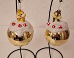 2x Leuke kerstballen met Disney Knabbel en babbel, Diversen, Kerst, Nieuw, Ophalen of Verzenden