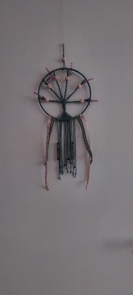 Macramé Muurhanger met Houten Kralen, Huis en Inrichting, Woonaccessoires | Wanddecoraties, Ophalen