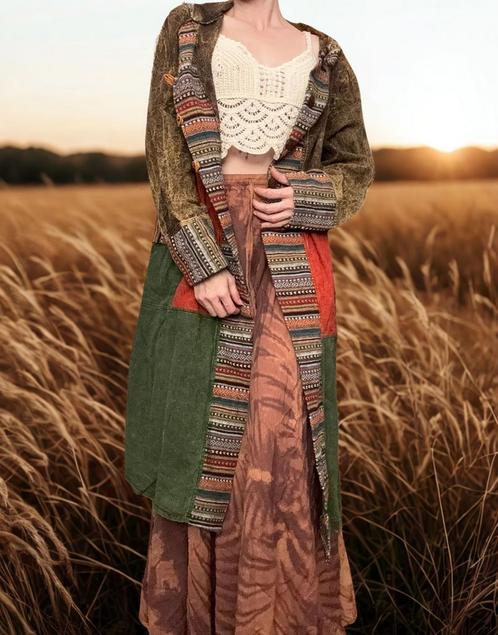Kimono, cape, jas, festival, hippie, boho, India, Thailand, Kleding | Dames, Jassen | Zomer, Nieuw, Ophalen of Verzenden