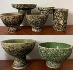 Bloempot schaal kandelaar Berkenbast Chamotte vintage, Tuin en Terras, Bloempotten, Rond, Ophalen of Verzenden, Zo goed als nieuw