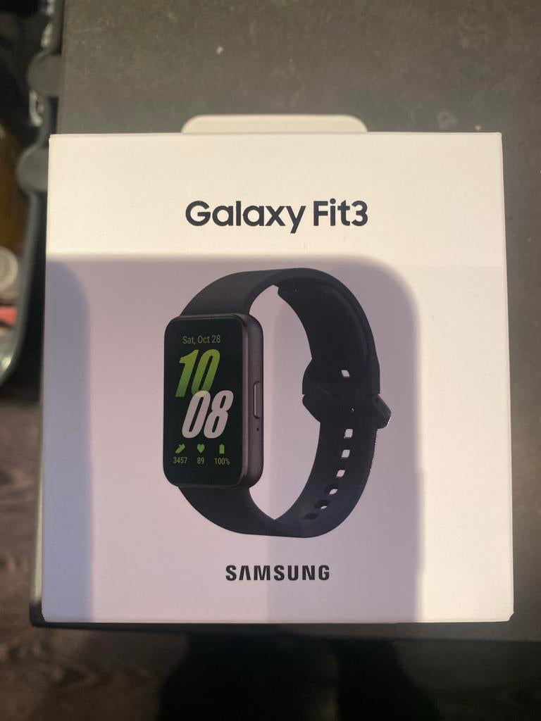 Samsung fit3 1x open geweest. Superkoopje!, Zwart, Nieuw, Samsung ⌚️, Ophalen of Verzenden