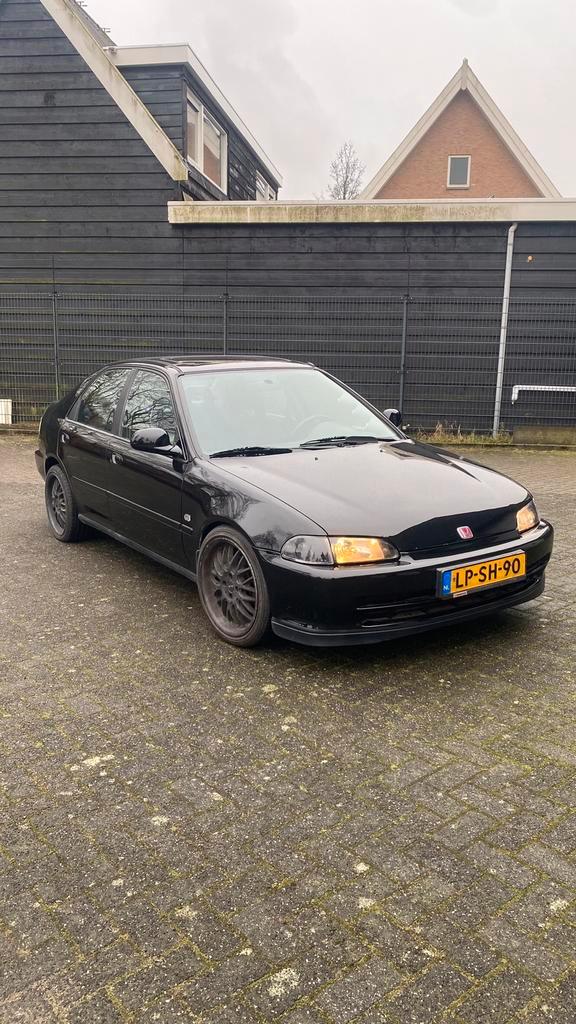 Honda Civic 1.6 I SDN VT E2 1995 Zwart, Auto's, Honda, Bedrijf, Civic, Benzine, Sedan, Handgeschakeld, Origineel Nederlands, Zwart