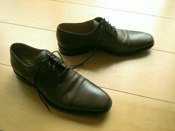 Chique handmade middelbruin leren schoen DE GIER 41 snazzeys beschikbaar voor biedingen