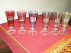 Zes Venetië glaasjes, Verzamelen, Glas en Borrelglaasjes, Ophalen of Verzenden, Zo goed als nieuw, Borrel- of Shotglas