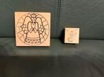 Houten Stempels met Engelen Motief - Set van 2, Hobby en Vrije tijd, Stempelen, Ophalen of Verzenden, Nieuw, Houten stempel