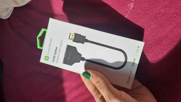 Hdmi-splitter kabel 1 in 2 uit. Verdeler converter. beschikbaar voor biedingen
