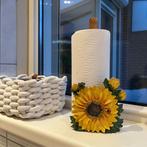 Vintage keukenrolhouder met zonnebloemen, Ophalen of Verzenden, Huis en Inrichting