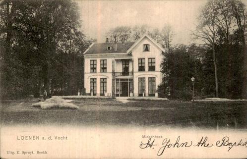 Middenhoek - Loenen aan de Vecht, Verzamelen, Ansichtkaarten | Nederland, Gelopen, Utrecht, Voor 1920, Ophalen of Verzenden