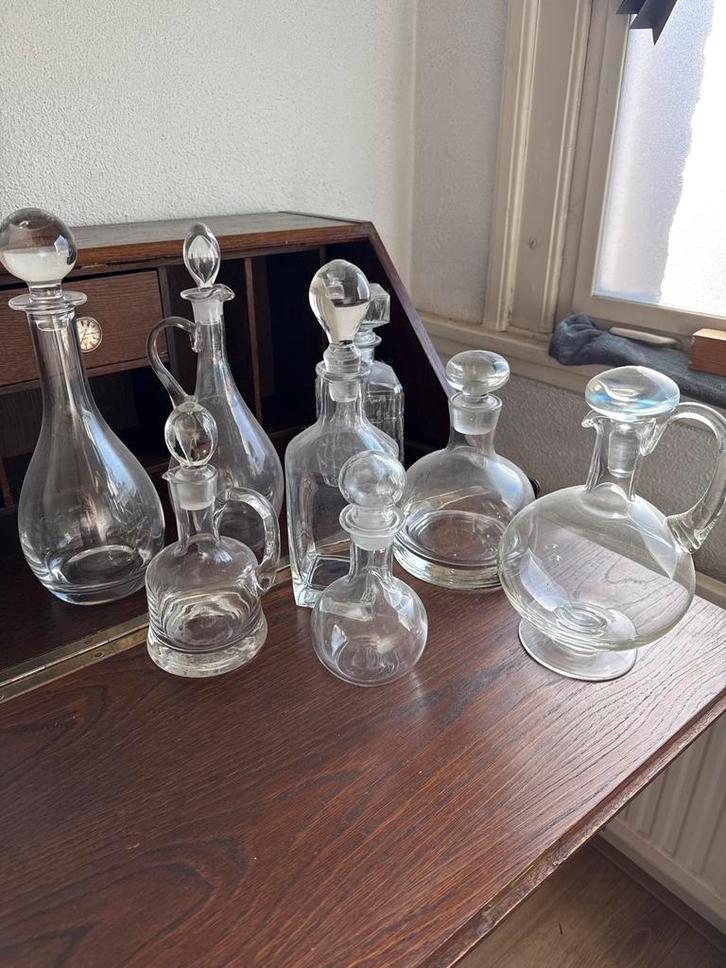 Diverse Glazen Karaffen, Antiek en Kunst, Antiek | Glas en Kristal, Ophalen of Verzenden
