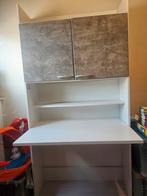 Betonlook Bureau met opbergruimte, Ophalen, Gebruikt, Bureau