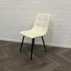 Fluwelen Eetkamerstoelen Wit, Overige materialen, Wit, Ophalen of Verzenden, Zo goed als nieuw