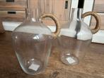 2 vazen/kruiken, Huis en Inrichting, Woonaccessoires | Vazen, Overige kleuren, Ophalen of Verzenden, Minder dan 50 cm, Glas