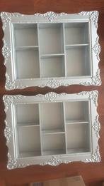 2x wandkastje barok stijl / zilvergrijs metallic/ 54x40, Ophalen, Minder dan 50 cm, Zo goed als nieuw, Minder dan 25 cm