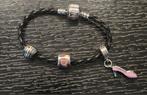 Heartbeads armband 15, 17, 19 en 21 cm leer, Sieraden, Tassen en Uiterlijk, Armbanden, Ophalen of Verzenden, Nieuw, Zwart, Leer