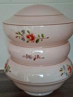 Grote vintage  glazen  hanglampen kap., Ophalen of Verzenden
