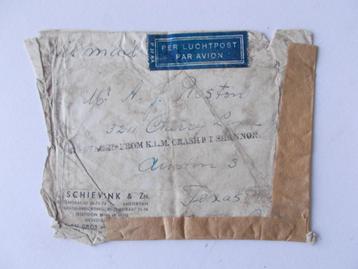 RAMPPOST RAMPVLUCHT (1954) Met stempel 'SALVAGED FROM KLM Zw beschikbaar voor biedingen