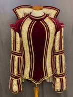 Bordeauxrood prinsenpak + steek in nette staat, maat XL, Carnaval, Maat 56/58 (XL), Ophalen of Verzenden, Zo goed als nieuw