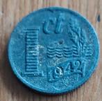 1 ZINKEN CENT UIT 1942. GESLAGEN TIJDENS W.O. II, Ophalen of Verzenden, Koningin Wilhelmina