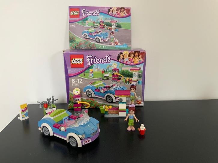 Lego Friends 41091 carwash tankstation, Kinderen en Baby's, Speelgoed | Duplo en Lego, Zo goed als nieuw, Lego, Complete set, Ophalen of Verzenden