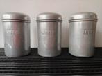 3x vintage aluminium voorraadbus voor koffie, thee en suiker, Ophalen of Verzenden