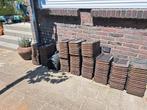 144 monier matzwart met 4 nokpannen, Doe-het-zelf en Verbouw, Dakpannen en Dakbedekking, Ophalen, Steen of Klei, Zwart, Nieuw