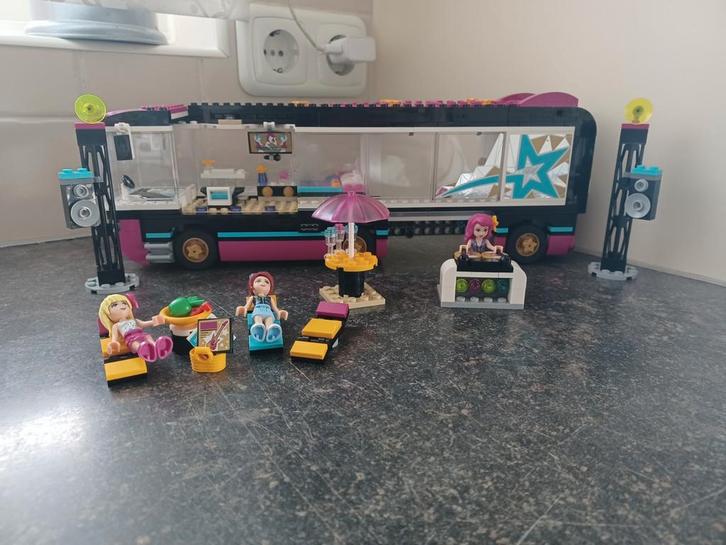 Lego friends 41106 popster toerbus, Kinderen en Baby's, Speelgoed | Duplo en Lego, Zo goed als nieuw, Ophalen of Verzenden