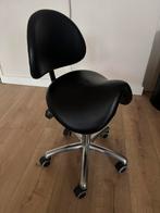 Zadelkruk met rugleuning, Ophalen, Zo goed als nieuw, Zwart, Bureaukruk