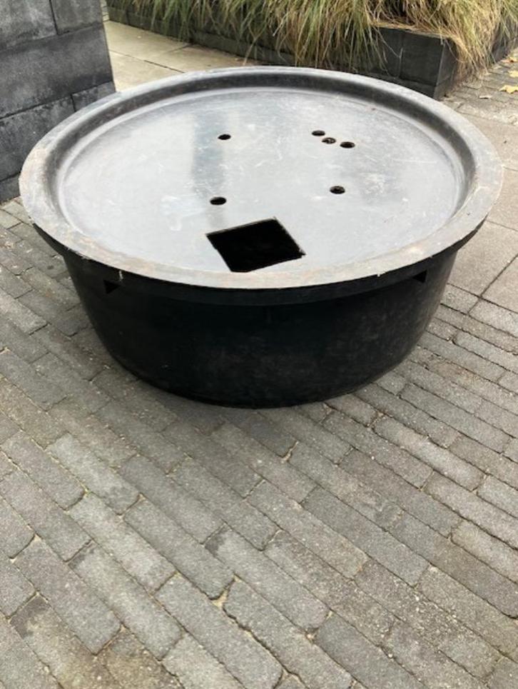 Waterornament bak met polyester deksel, Tuin en Terras, Waterpartijen en Fonteinen, Gebruikt, Waterornament, Kunststof, Ophalen