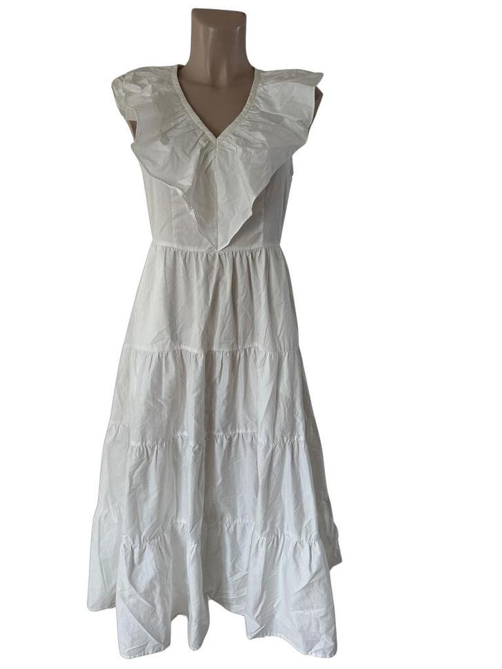 Xirena maxi jurk XS, Kleding | Dames, Jurken, Zo goed als nieuw, Maat 34 (XS) of kleiner, Wit, Onder de knie, Ophalen of Verzenden