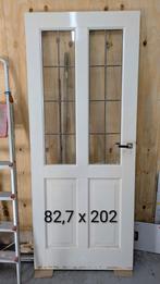 Glas in lood deur binnendeur 83 x 202 zonder deurbeslag, Doe-het-zelf en Verbouw, Deuren en Horren, Ophalen, Gebruikt, Binnendeur