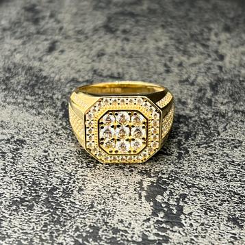 14k gouden ring heren prachtig model nieuw beschikbaar voor biedingen