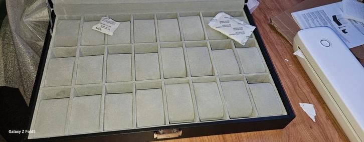 sieradendoos met glazen deksel nieuw, Postzegels en Munten, Munten en Bankbiljetten | Toebehoren, Ophalen of Verzenden