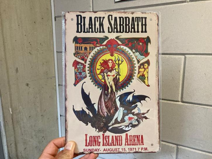 Black Sabbath poster metaal, Verzamelen, Posters, Nieuw, Film en Tv, A1 t/m A3, Ophalen of Verzenden
