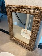 Mooie Spiegel met Rotan Frame, Huis en Inrichting, Ophalen, Zo goed als nieuw, Minder dan 100 cm, Rechthoekig