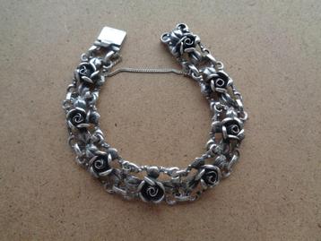 zilveren armband met roosjes van TEKA [1025] beschikbaar voor biedingen